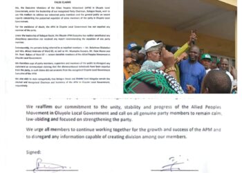 Oluyole APM Denies Expulsion of Members, Urges Public to Disregard False Claims