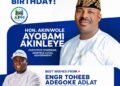 Birthday: ADLAT Celebrates Akinyele Chairman, Akinleye, Says 2027 Victory Within Reach