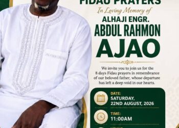 HON. AKIN AJAO ANNOUNCES THE FIIDAU OF HIS BELOVED FATHER