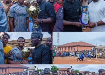 Iya Meta 6-A-Side: Olufade Receives Award For Outstanding Support, Presents Trophy To Bense FC After 1-0 Victory