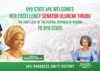 Oyo APC Women Leader Opatunde Leads Women in Welcoming First Lady Oluremi Tinubu to Oyo     …As Tinubu Torch Bearers prepare for official inauguration in Oyo State