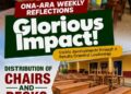 *Dr. Glorious Provides Chairs, Desks For Public Schools, Motorcycles For Security In Ona-Ara*