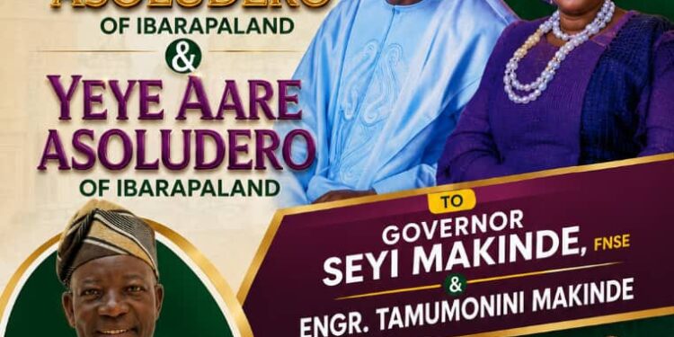 *“A Well-Deserved Honour for Exceptional Service to Oyo State” — Akinyele Council Boss, Hon. Akinwole Akinleye Congratulates Governor Makinde, Wife on Aare and Yeye Soludero Titles*