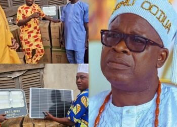 2027: Jubril Dotun Sanusi Urges APC Unity, Delivers 100 Solar-Powered Streetlights to IBSE Chapter