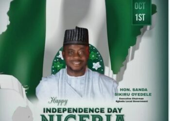 OCTOBER 1: EGBEDA COUNCIL BOSS, HON. SANDA SIKIRU OYEDELE, FELICITATES EGBEDA, OYO STATE AND NIGERIANS ON 66TH INDEPENDENCE ANNIVERSARY