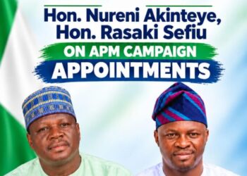 Hon. Lateef Akorede Congratulates Hon.Nureni Akinteye, Hon. Rasaki Sefiu on APM Campaign Appointments