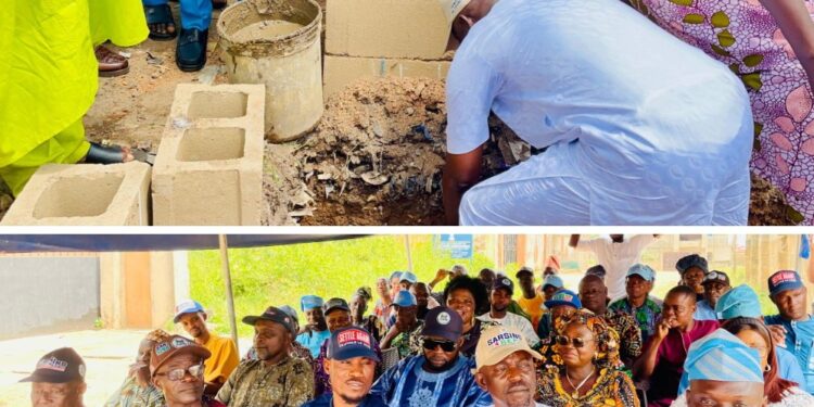 Oluyole LG Chair, Olatunji Lays Foundation for Amotekun Post construction to Bolster Local Security