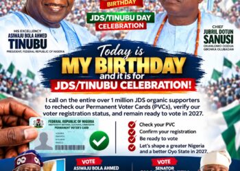 JDS @58: Jubril Dotun Sanusi Dedicates Birthday to Tinubu Day, Calls on Supporters to Verify PVCs Ahead of 202
