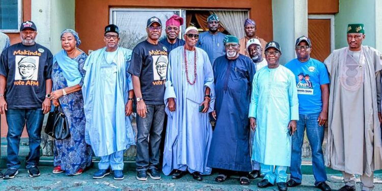 Makinde, APM Leadership Pay Courtesy Visit To Chief Olu Falae After South-West Town Hall In Akure