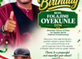 Hon. Adebayo Babajide, popularly known as Jagaban, has congratulated Hon. Folajimi Oyekunle, fondly called DON, the member representing Ibadan North Federal Constituency in the House of Representatives, on the occasion of his birthday.
