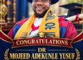 Lagelu LG Chairman Congratulates Lalupon-Born Adekunle Yusuf On PhD Convocation