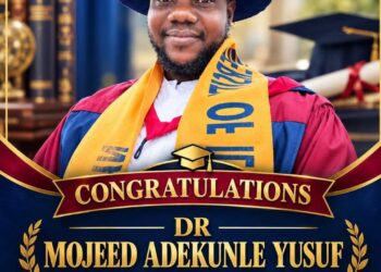 Lagelu LG Chairman Congratulates Lalupon-Born Adekunle Yusuf On PhD Convocation