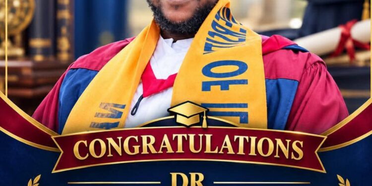 Lagelu LG Chairman Congratulates Lalupon-Born Adekunle Yusuf On PhD Convocation