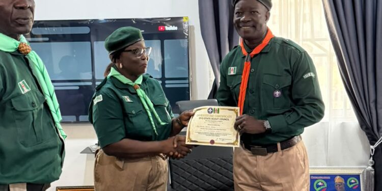 Glitz As Oyo State Scout Council Installs Ibadan South West Chairman, Akande as Patron