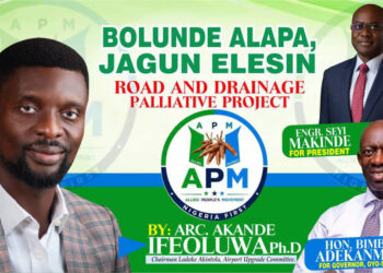 BOLUNDE ALAPA, JAGUN ELESIN RESIDENTS COMMEND IFE AKANDE OVER ROAD, DRAINAGE PALLIATIVE PROJECTS