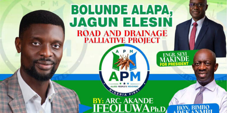 BOLUNDE ALAPA, JAGUN ELESIN RESIDENTS COMMEND IFE AKANDE OVER ROAD, DRAINAGE PALLIATIVE PROJECTS